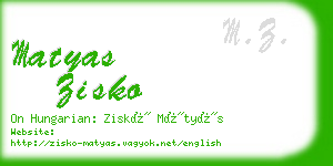 matyas zisko business card